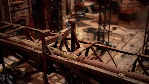 Abandoned Industrial Buildings of Old Factory alt