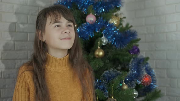 New Year Teen Wishes By the Tree in Room