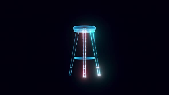 Stool Hologram 4k