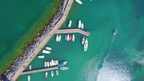 Lake Aerial View In Spring