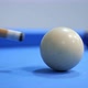 A man's hand strikes the white ball in an American billiard. Close-up of slow motion - VideoHive Item for Sale