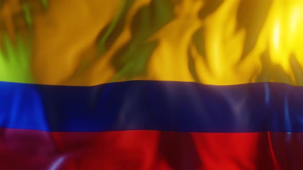 Colombia Flag with Edge Bump