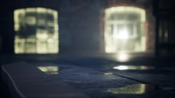 Frightening Abandoned Factory at Night alt