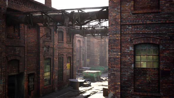 Boarded Up Abandoned Industrial Buildings alt