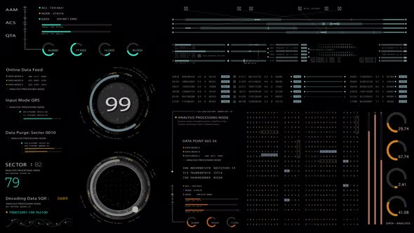 Futuristic User Interface Head Up Display Screen Elements 02