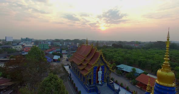 Sunrise Over The Blue Temple