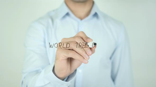 World Tree Day, Writing On Transparent Screen