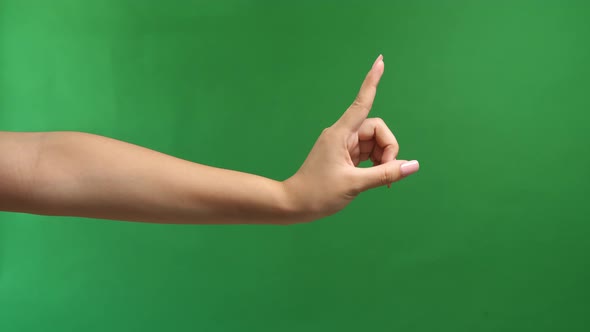 Female Making Stop Gesture With Hand Isolated On White Background