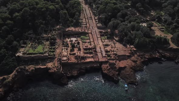 Aerial View Of The Ancient City Of Tipaza, Algeria