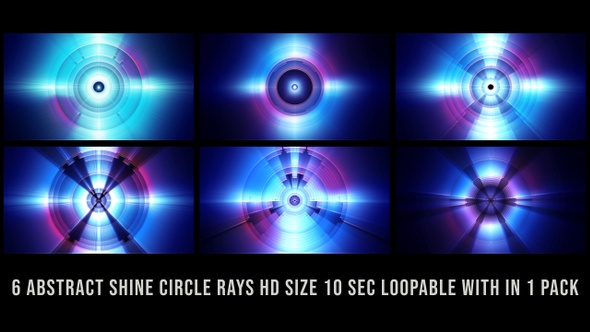 Abstract Shine Circle Rays Blue Pack V01 alt