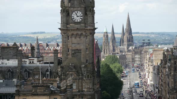 Time lapse of Princes street in Edinburgh 