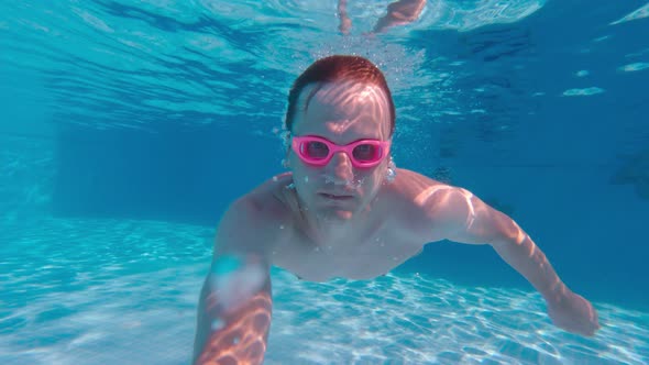 Swimmer Underwater Selfie