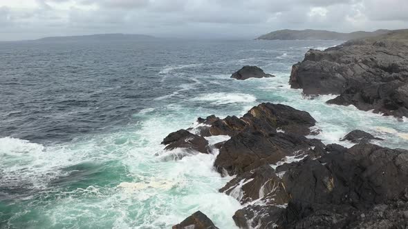 Aerial View of the Coastline at Dawros in County Donegal - Ireland.