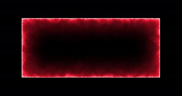 Fiery Red Rectangle on a Black Background