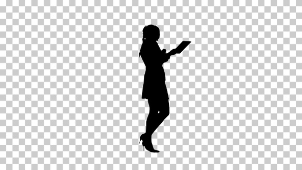 Silhouette Woman Dancing, Alpha Channel