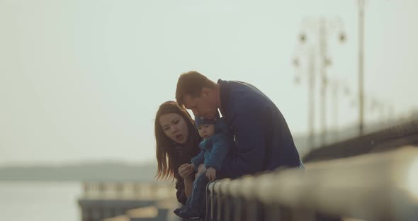 Happy International Family Walks with the Kid By the River