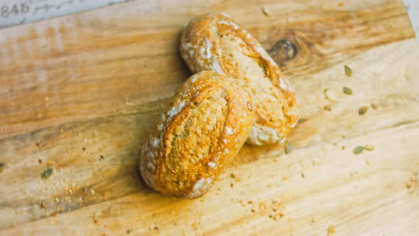 Two Loaves of Freshly Baked Bread