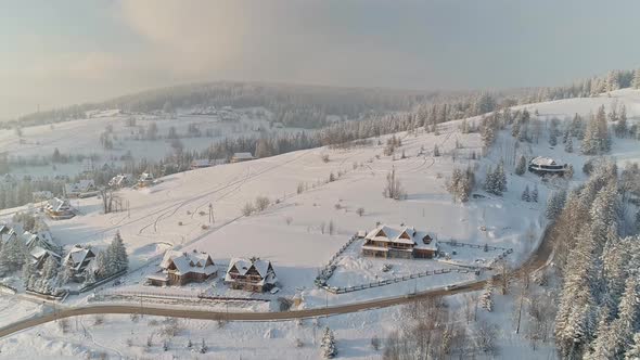 Panorama Of Zakopane Town During Winter Season In The Southern Part Of The Podhale Region, Poland. a