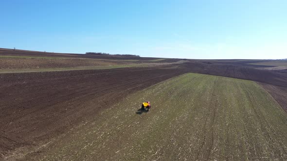 Tractor Plowing the Soil