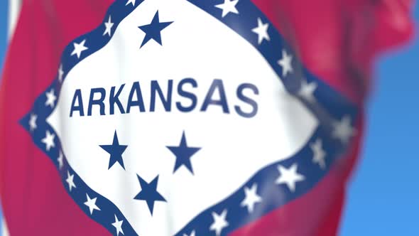 Waving Flag of Arkansas