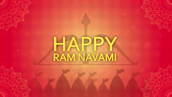 4k Ram Navami 2022 background with 3d text