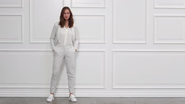 Beautiful Businesswoman in White