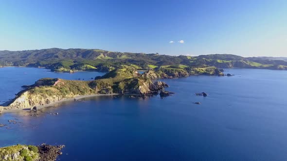 Flying by New Zealand shoreline