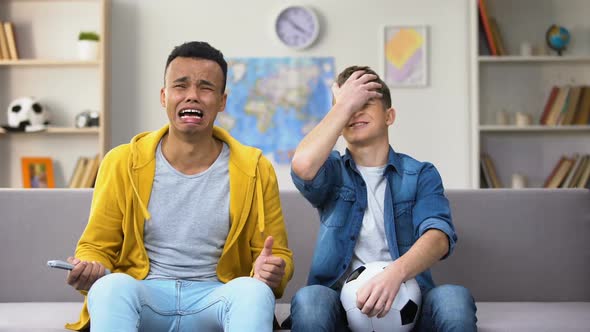 Overemotional Teenagers Upset With National Soccer Team Losing Game Unfair Judge