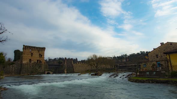 Medieval Village On River of Borghetto