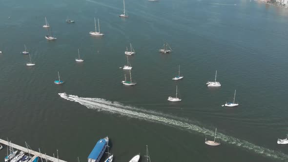 Boats in Cartagena beach bay