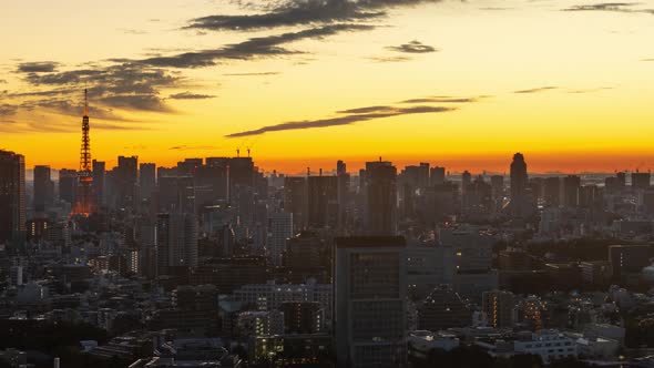 Time Lapse Tokyo Japan at sunrise