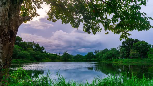 View of Colorful dramatic sky sunset or sunrise with Moving clouds background alt