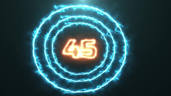 holographic countdown animation