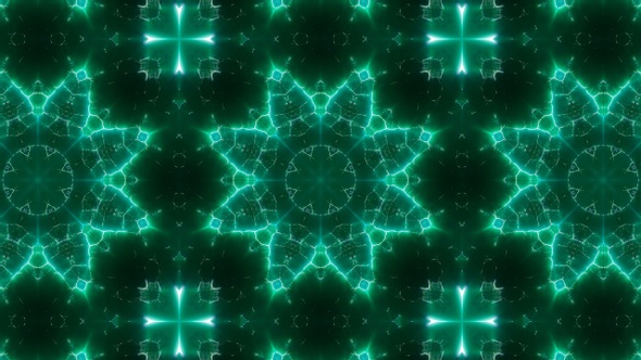 Shining Green Laser Beam Light Kaleidoscope Loop 4K 10