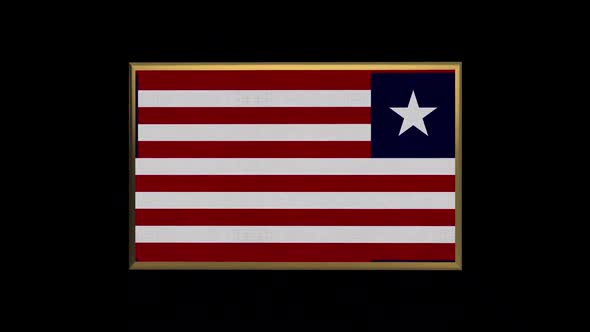 Liberia 3D Flag