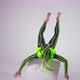 Angle View of Confident Dancer Rolling Over Cube in Slow Motion and Looking at Camera - VideoHive Item for Sale