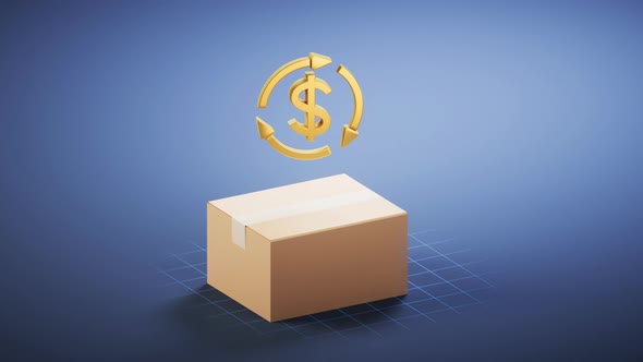 Loop animation of packaging box alt