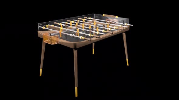 Football table industry 3D rotate alpha