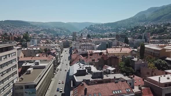 Aerial View Of Sarajevo City V1