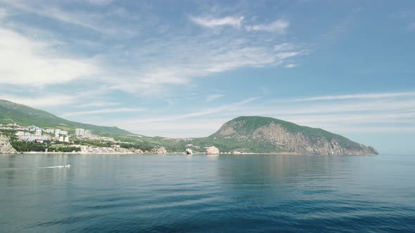 Gurzuf Resort City Panoramic View on Bear Mountain AyuDag Yalta Crimea