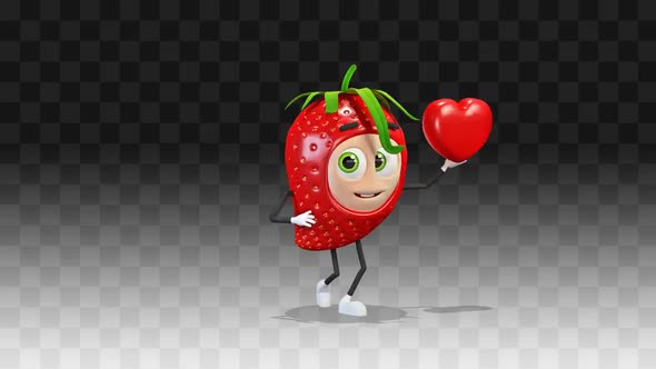 Strawberry Dancing With A Heart