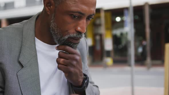 African American man drinking a coffee