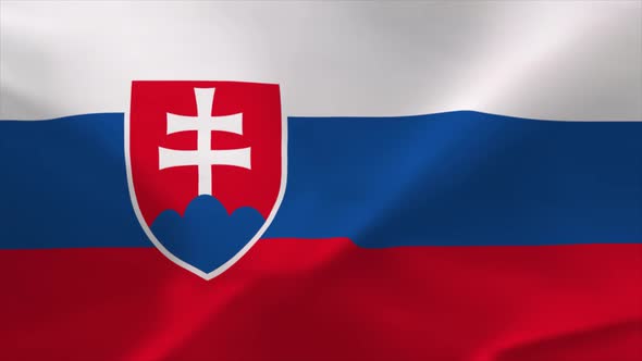 Slovakia Waving Flag Animation 4K Moving Wallpaper Background