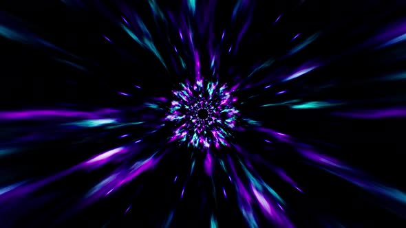 Flare Bursting Neon Tunnel Loop 4K alt