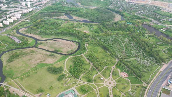 View From the Height of the Loshitsky Park in Minsk