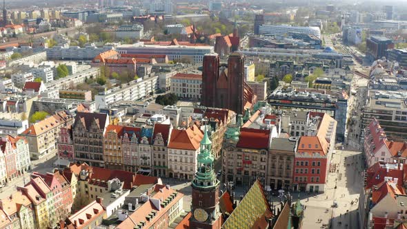 Rynek Ratusz Wroclaw Old Town in Poland