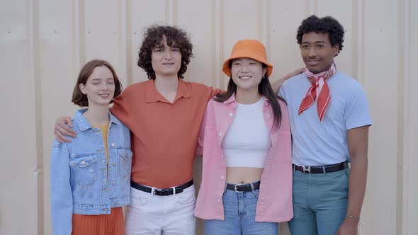 Group of teens in paris