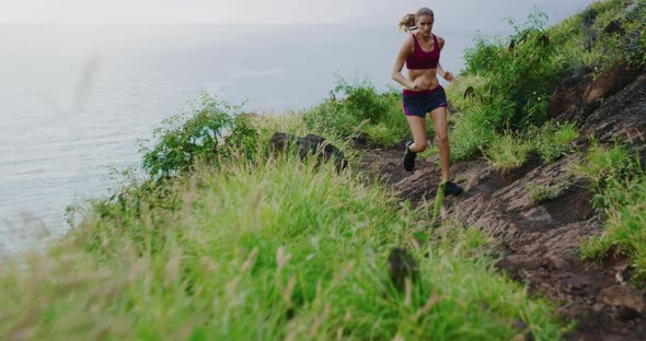 Woman Trail Running