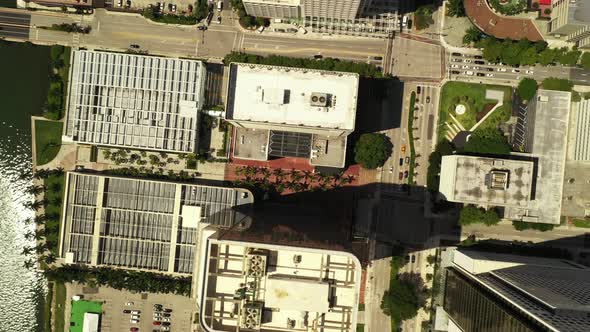 Aerial Direct Overhead Video Of A City Landscape