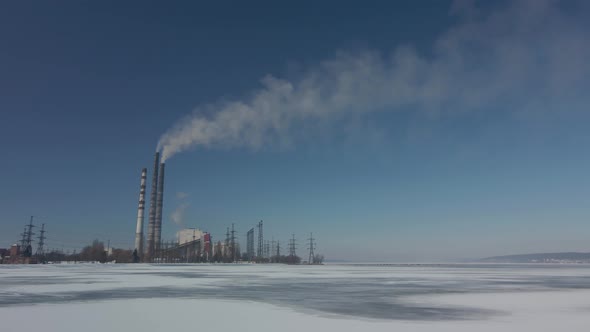 Chimneys of a Thermal Power Plant